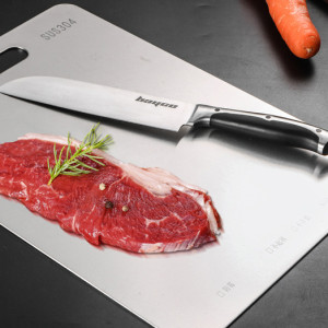 304 Stainless Steel Cutting Board Kitchen Multi-Functional Cutting Board Rolling Board Kneading Cutting Board Household Chopping Board