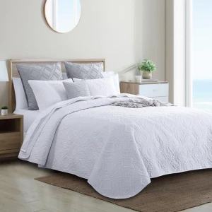 Clermt Microfiber Percale Coverlet Set