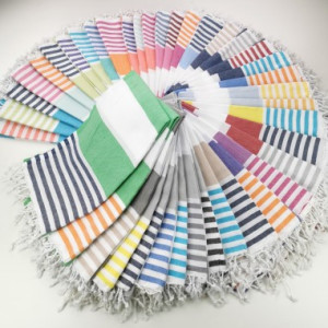 Turkish towel Pool bicolor stripes